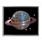 Stupell Industries Purple Disco Ball Planet Floating Frame, design by Decent Exposures